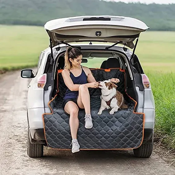 TantivyBo Dog Car Seat Cover, Durable Zipper Design Dog Car Hammock W/Mesh Window ...