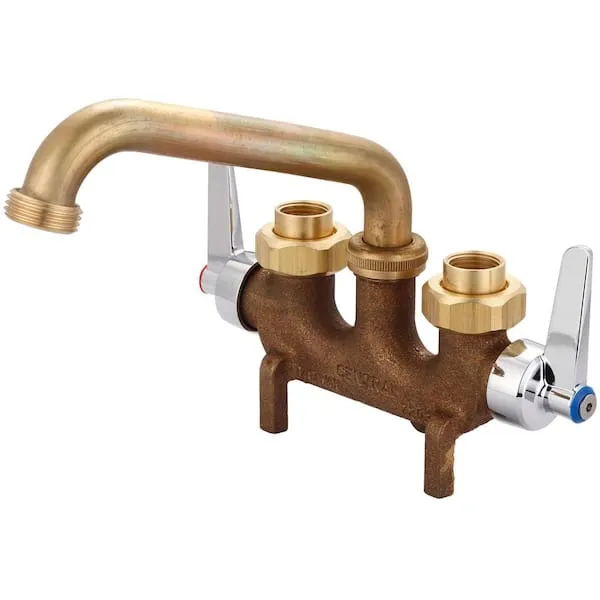 Central Brass 466 Two Handle Laundry Faucet Commercial Quality Wall Mount Easy Installation