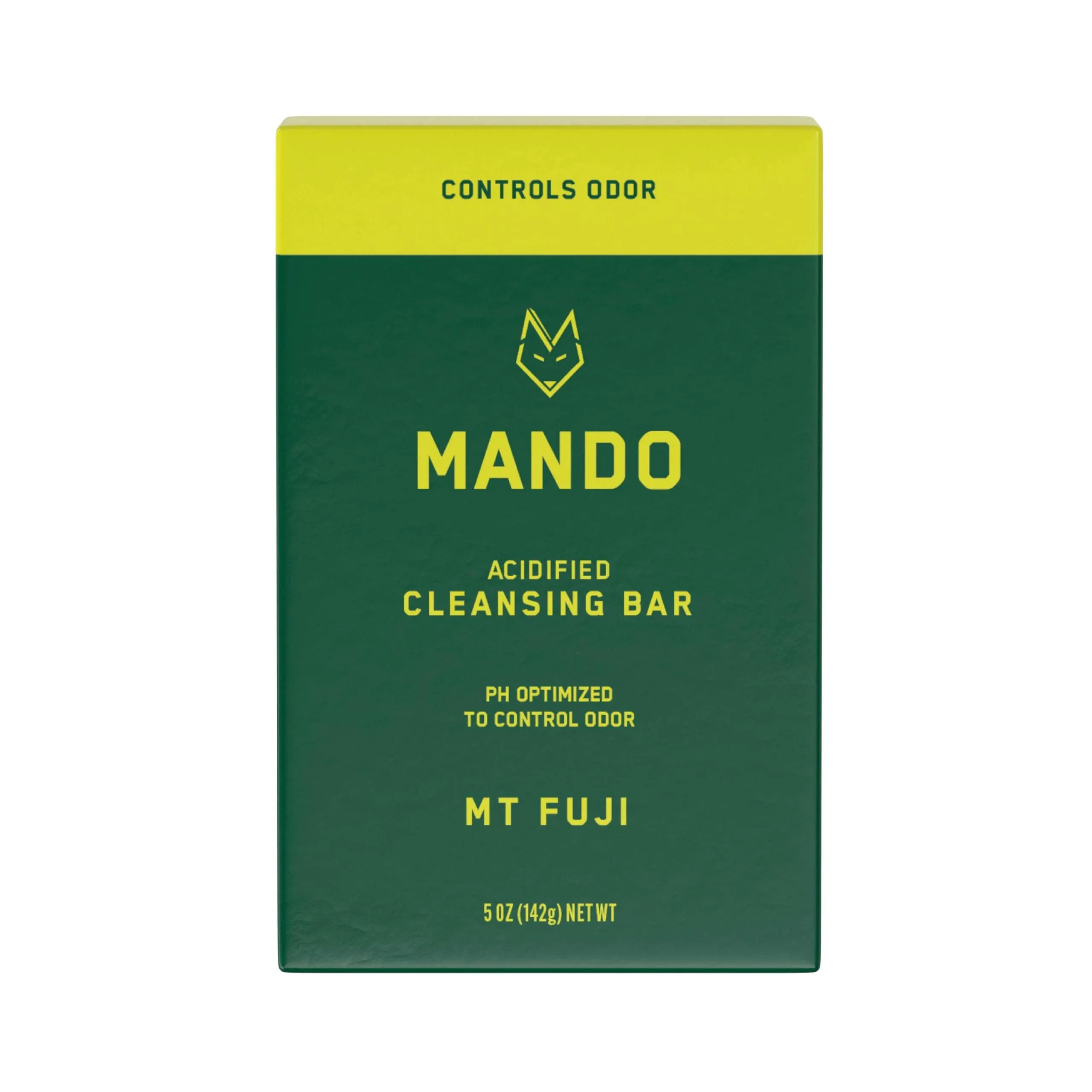 Mando Acidified Cleansing Bar Soap for Men  5oz  MT FUJI  Remove &amp; Control Odor