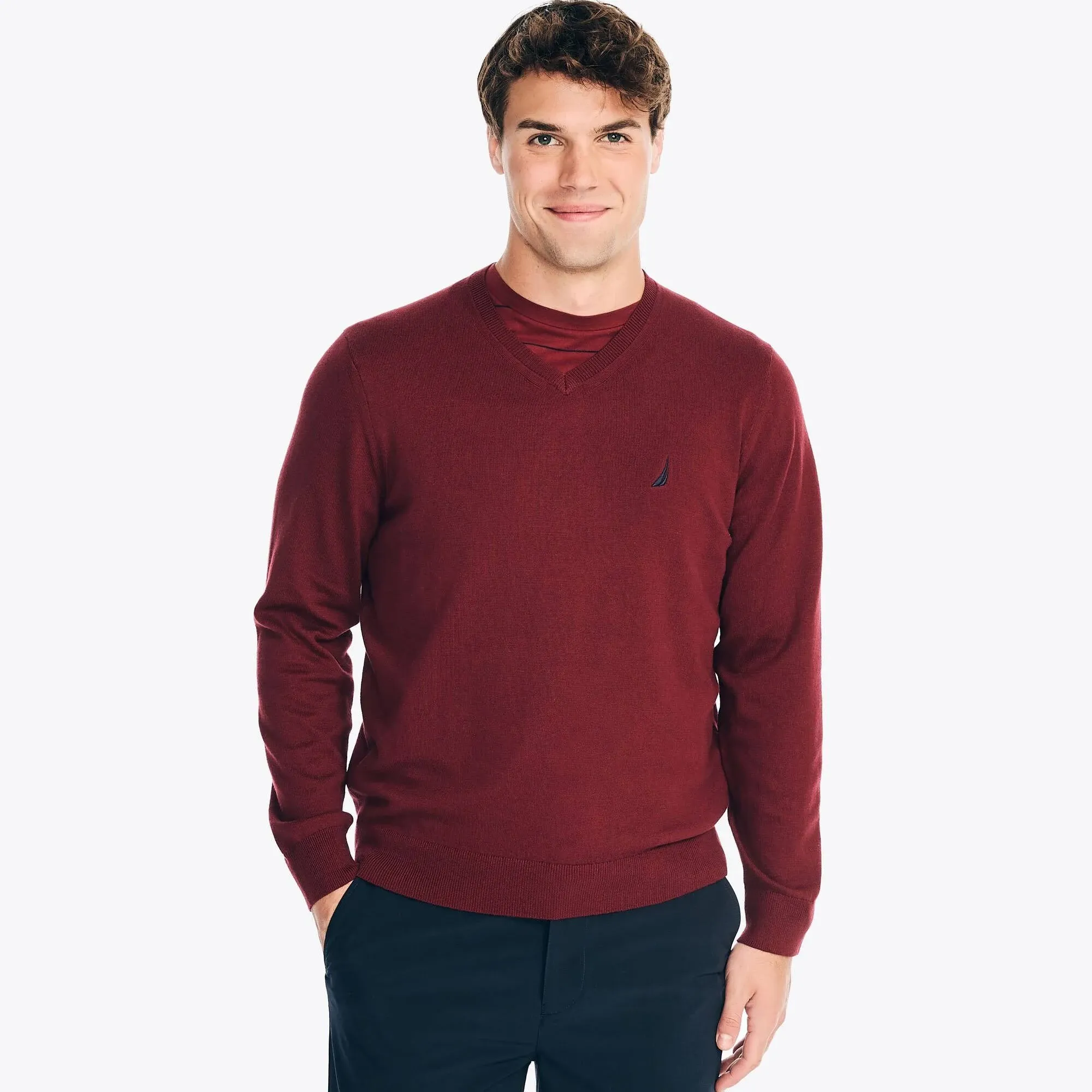 Men's Navtech Performance Classic-Fit Soft V-Neck Sweater