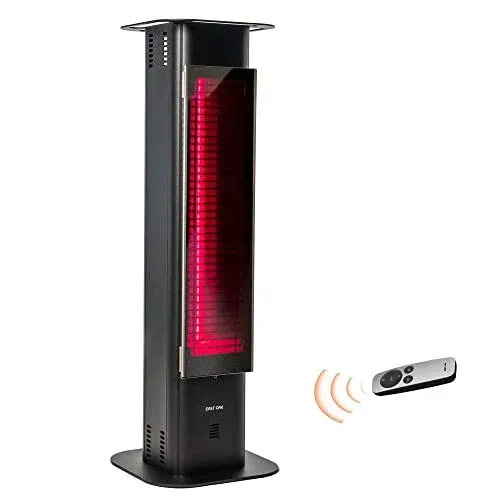 East Oak Patio Heater 1500W Infrared Electric - Black