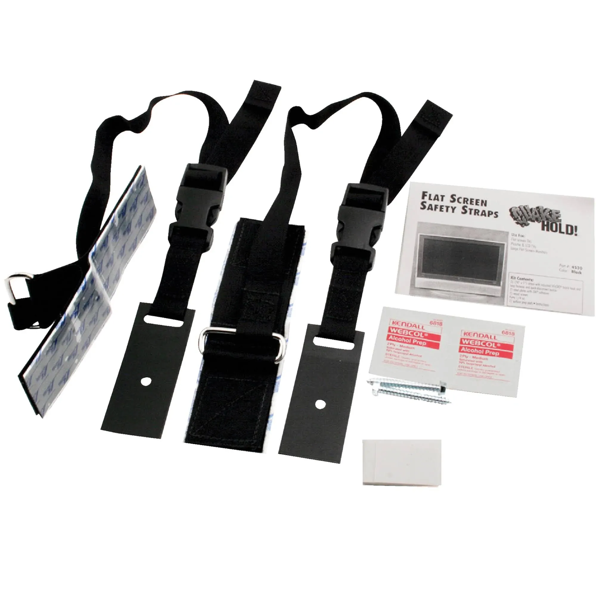 Quake Hold! Universal Flat Screen Safety Straps 4520 Up to 70&#034; 