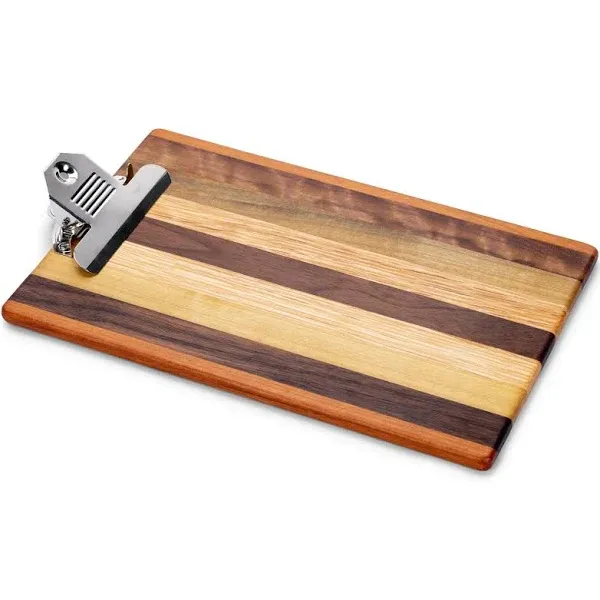 Classroom Art Striped 10 x 6.5 Natural Wood Half Sheet Drawg Clipboard