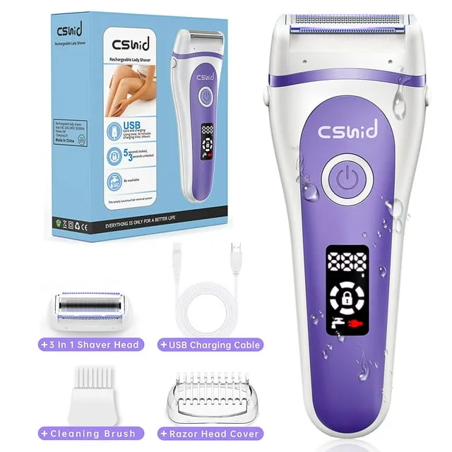 3-in-1 Women&#039;s Electric Razor: Painless Wet/Dry Shaver &amp; Trimmer