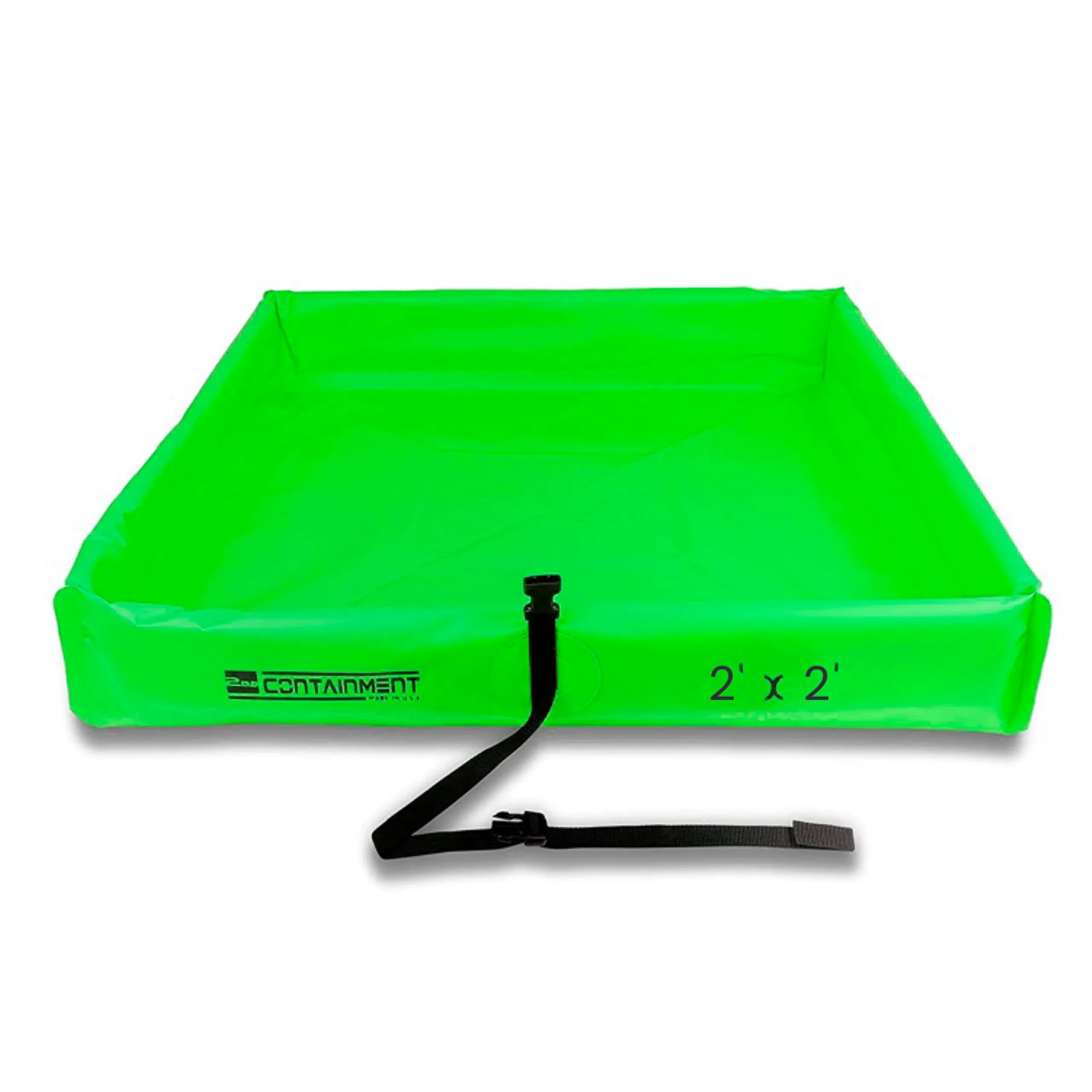 2nd Containment Folding Duck Pond - Portable Spill Containment Berm - 18 oz PVC - Lime Green