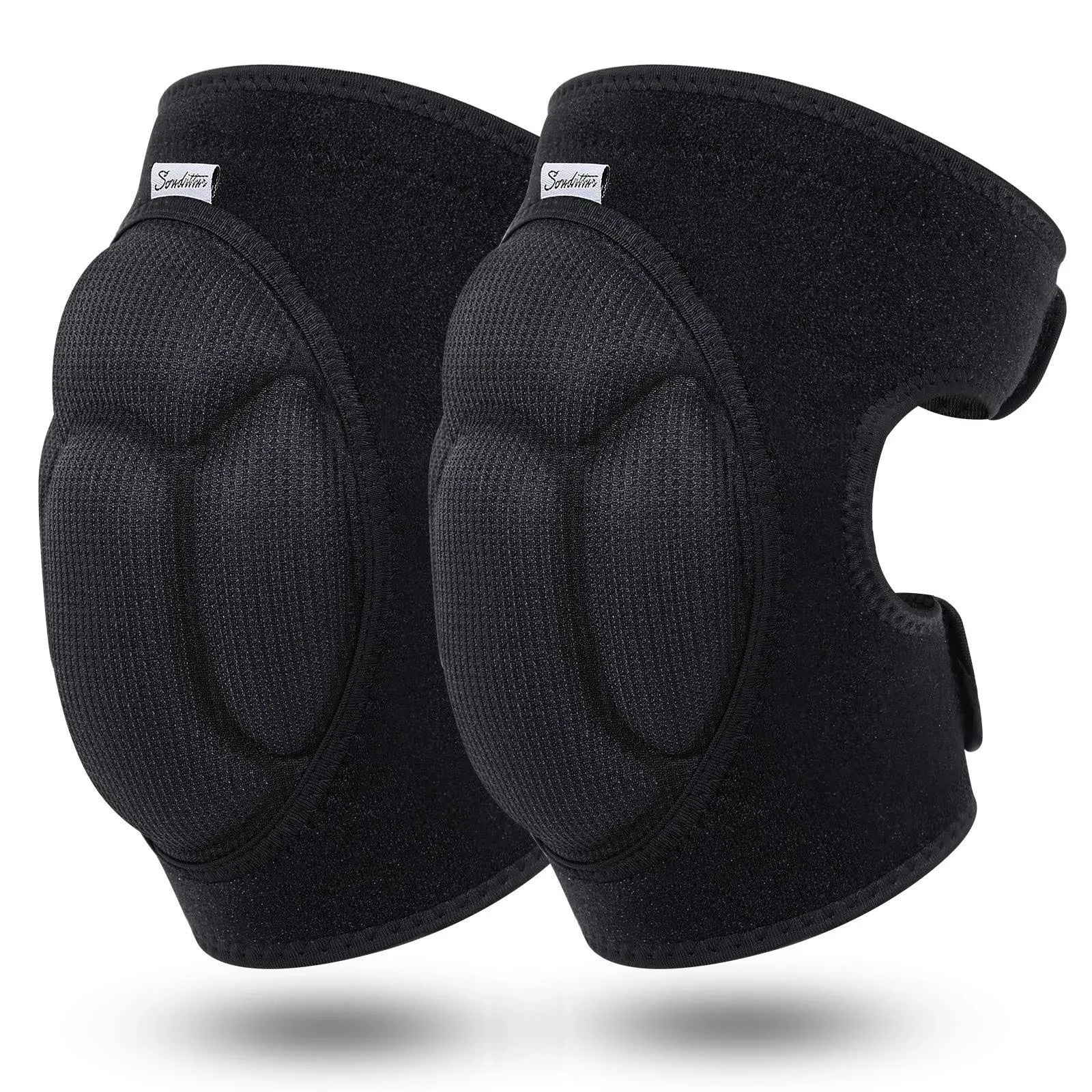 Soudittur Adult Knee Pads for Gardening Anti-Slip Collision Avoidance Kneepads with Thick EVA Foam