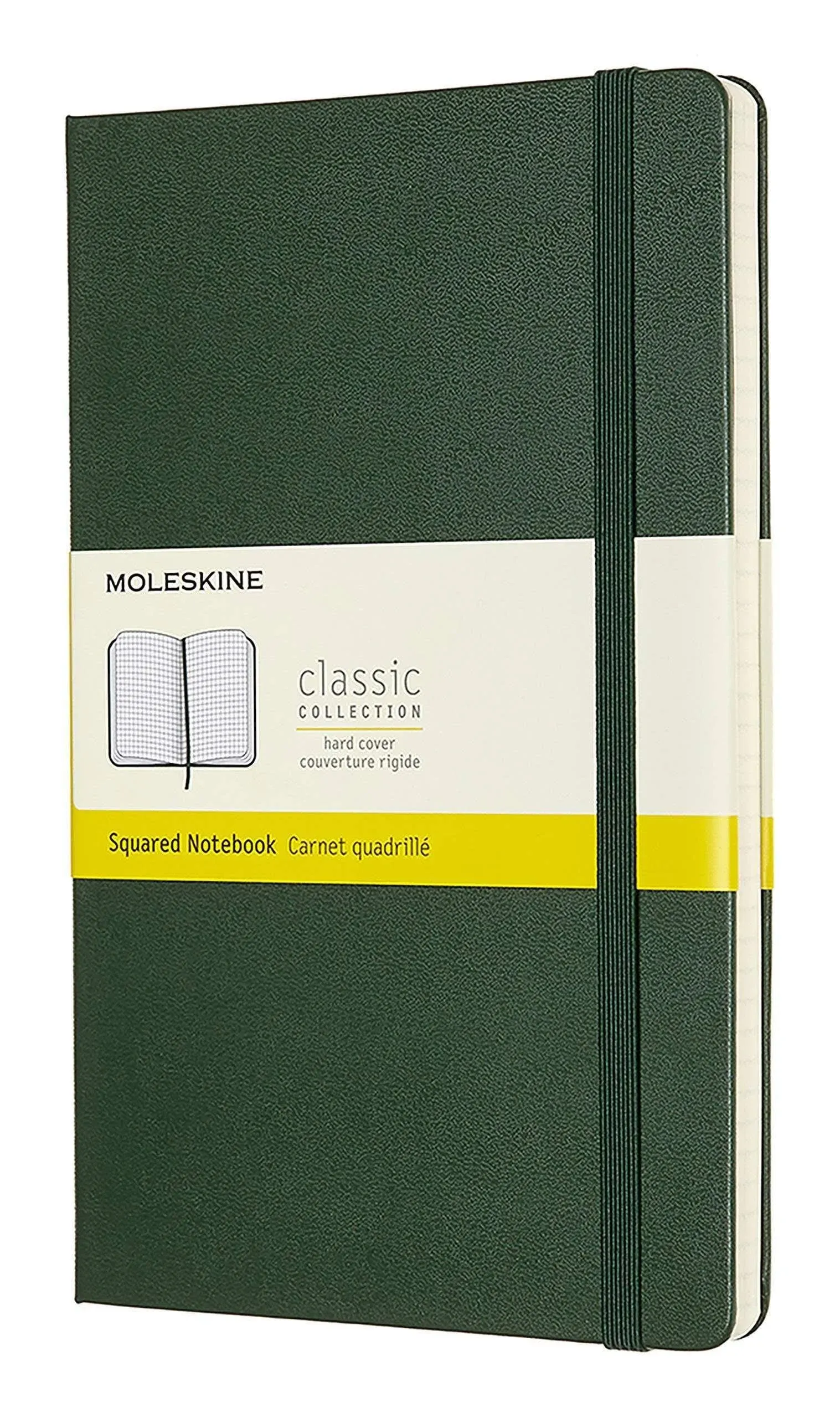 Moleskine Classic Squared Paper Notebook, Hard Cover and Elastic Closure Journal