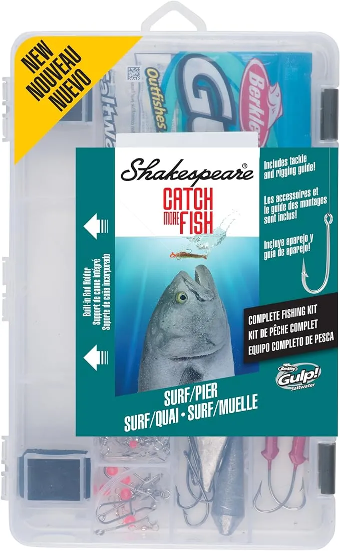 Shakespeare Catch More Fish Tackle Box Kit (Surf/Pier)