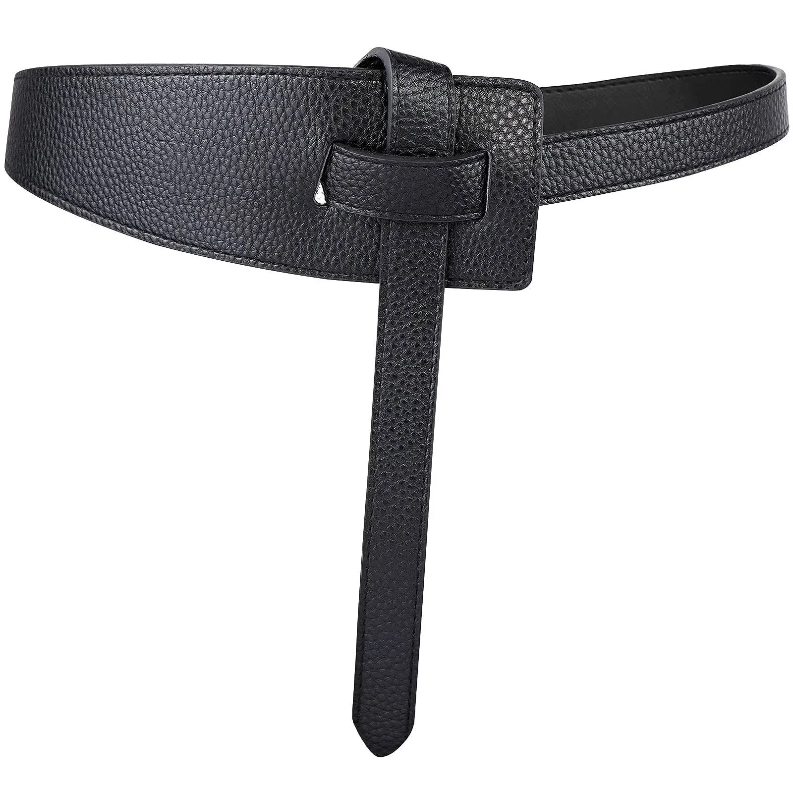 Glamorstar Women Leather Belts Vintage Irregular Waist Belt for Dresses Tie Knot