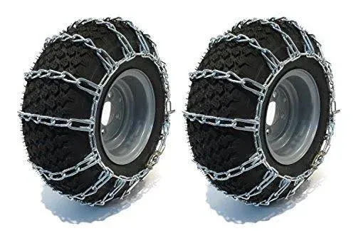 The ROP Shop 2 Link Tire Chains 23x9.50-12 23X950X12 for Tractor Lawn