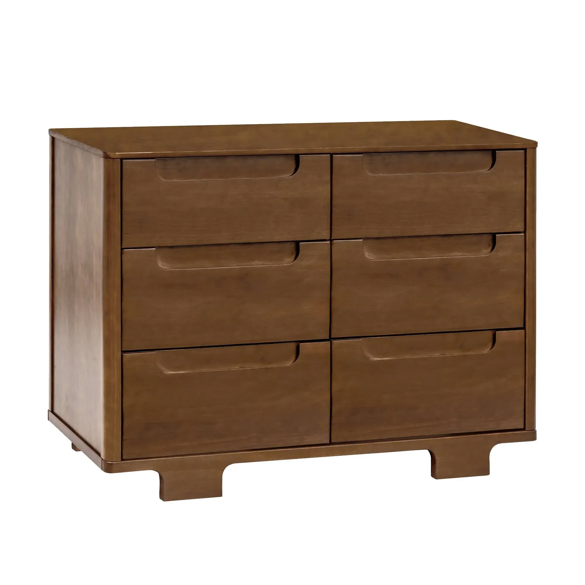 babyletto Yuzu 6-Drawer Dresser, White and Natural