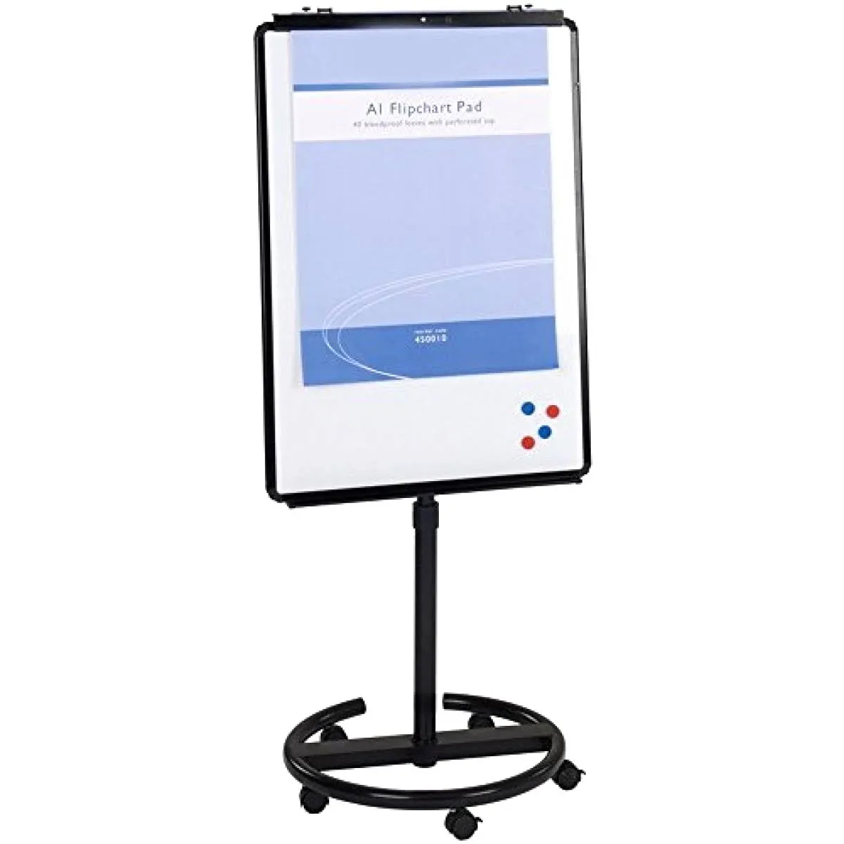 VIZ-PRO ECO Magnetic Mobile Whiteboard/Fli<wbr/>pchart Easel, Black, 28 X 40 Inches