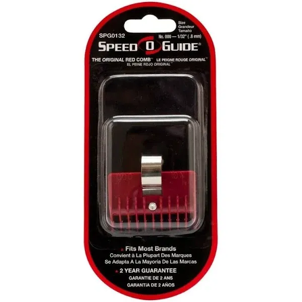 Universal Clipper Red Comb Attachment 1/32" No #000 Speed O Guide Barber Salon