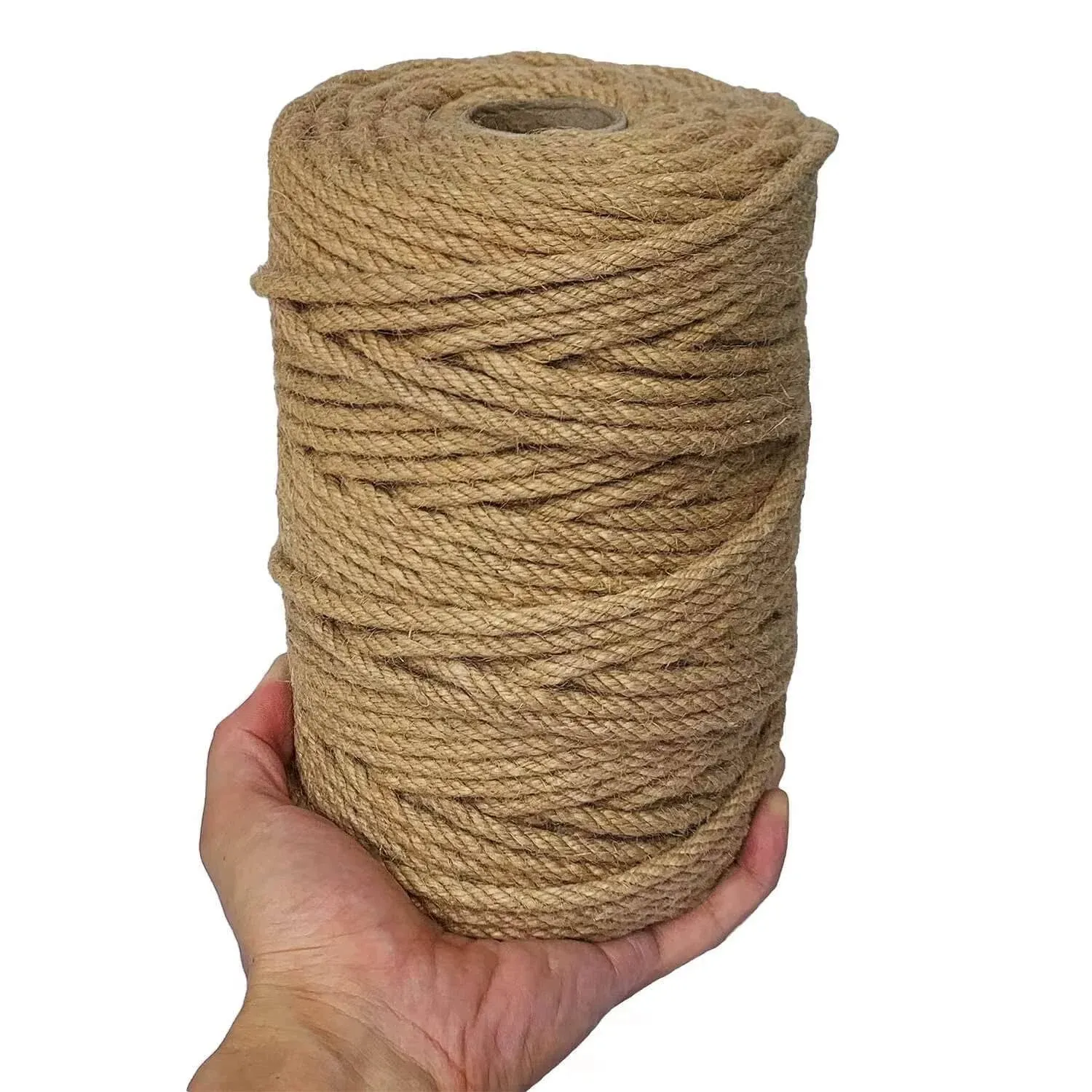 ILIKEEC 328 Feet Jute Rope, 6mm 4-ply Natural Thick Jute Twine String for ...