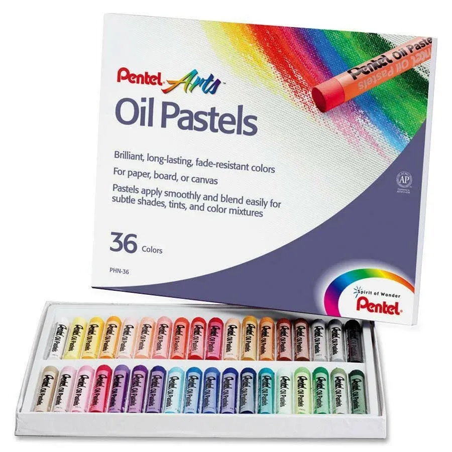 Oil Pastel Set With Carrying Case, 36-Color Set, Assorted, 36/Set