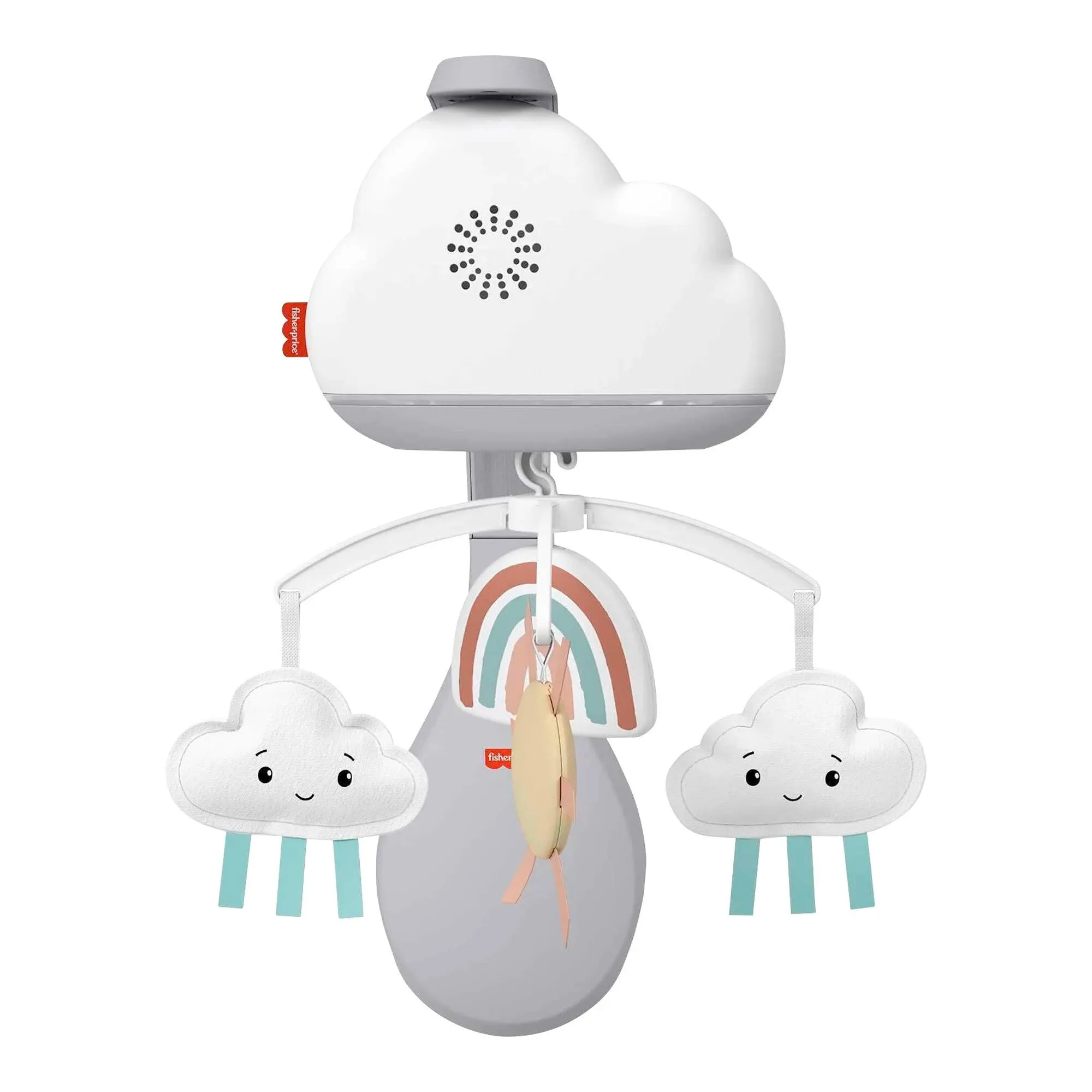 Fisher-Price Sound Machine Rainbow Showers Bassinet To Bedside Mobile & Tabletop Soother With Music & Nightlight For Newborn To Toddler