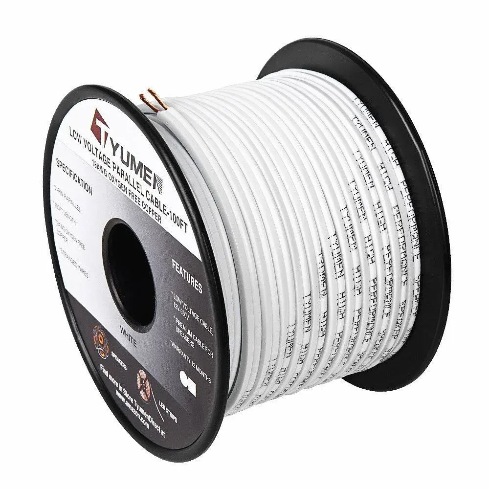 18 Gauge OFC 2 Conductor Parallel Stranded Wire - 18 AWG Gauge Speaker Zip Wi...