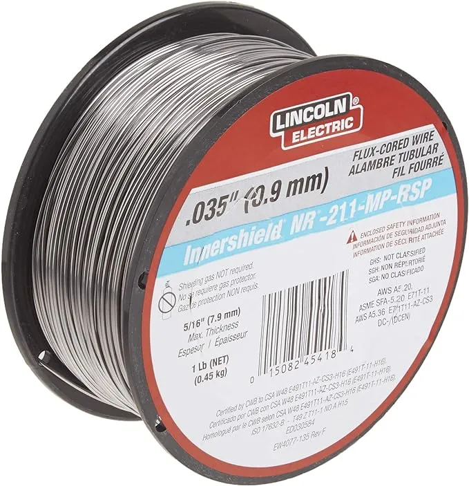 LINCOLN ELECTRIC CO ED030584 .035"NR-211 Fluxco Wire,Black