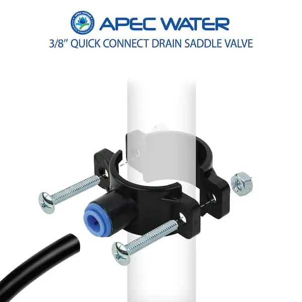 APEC Water SADDLE-DRAIN-3-8 Drain Saddle Valve 3/8" for Under-sink Reverse Osmosis System