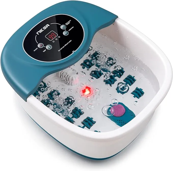 Foot Spa Bath Massager with Heat, Bubble, Vibration and Temperature Control, ...