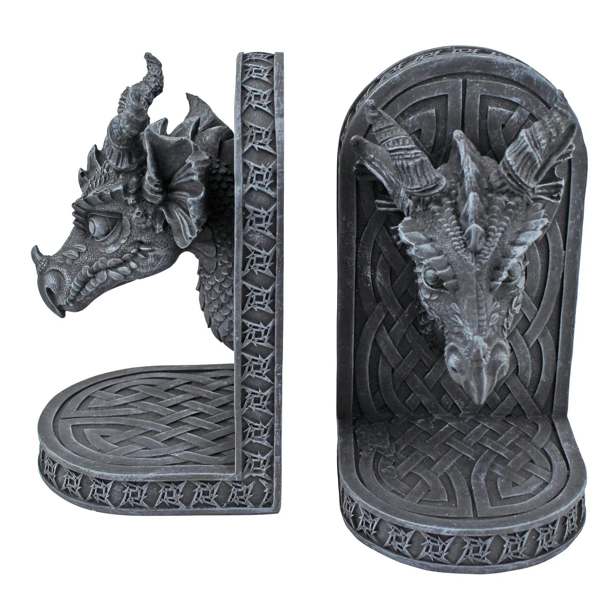 Design Toscano Gray Friar Dragon Bookends - CL2649