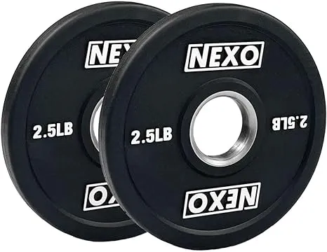 Nexo Matte Black Rubber Bumper Plates - 2.5lb Pair