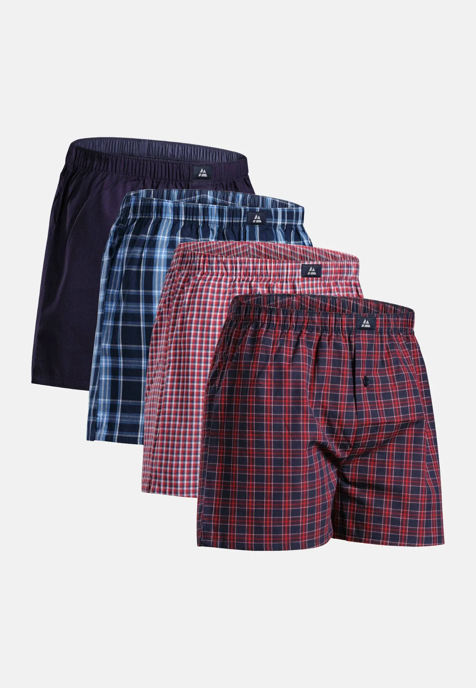 DANISH ENDURANCE Men’s Boxers, Woven Cotton Boxers for Men, Loose, Breathable & Lightweight Boxer Shorts, 4 & 6 Pack