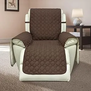 RBSC Home 30 Inch Recliner Cover - 100% Waterproof Slipcovers Anti-Slip Large Recliner Slipcovers for Pets Dogs Cats Washable Protector(30" Coffee)