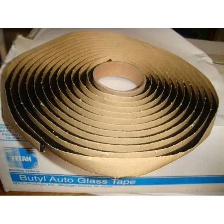 Marcy ME615S Butyl Tape Auto Glass Solid Seal Roll 15' Roll  1/4 Round  USA