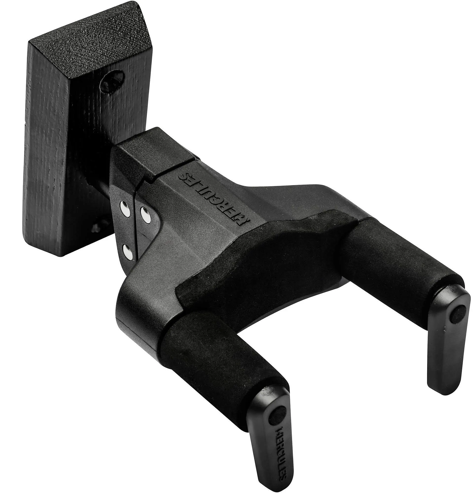 Hercules GSP38WBK PLUS Locking Guitar Hanger Wall Mount, BLACK Wooden Base Plate | Reverb