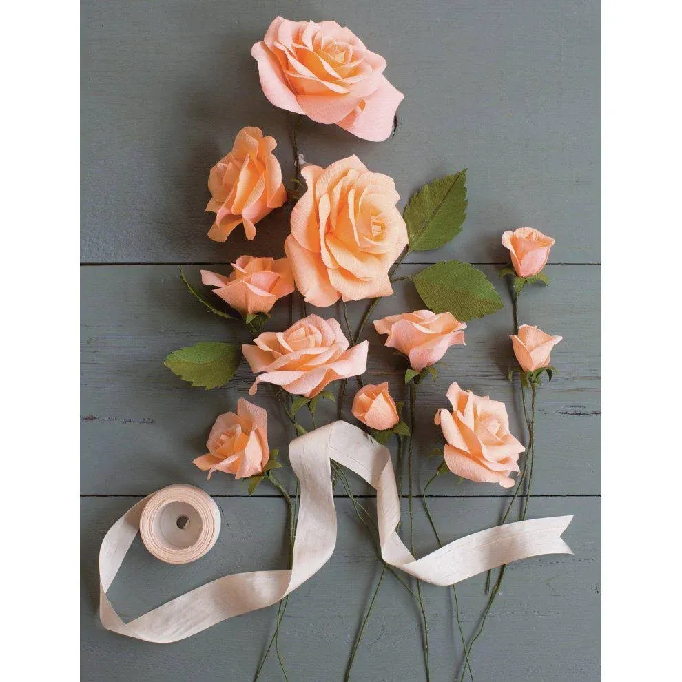 Lia Griffith Crepe Paper Flower Kit - Roses, 28 Pieces