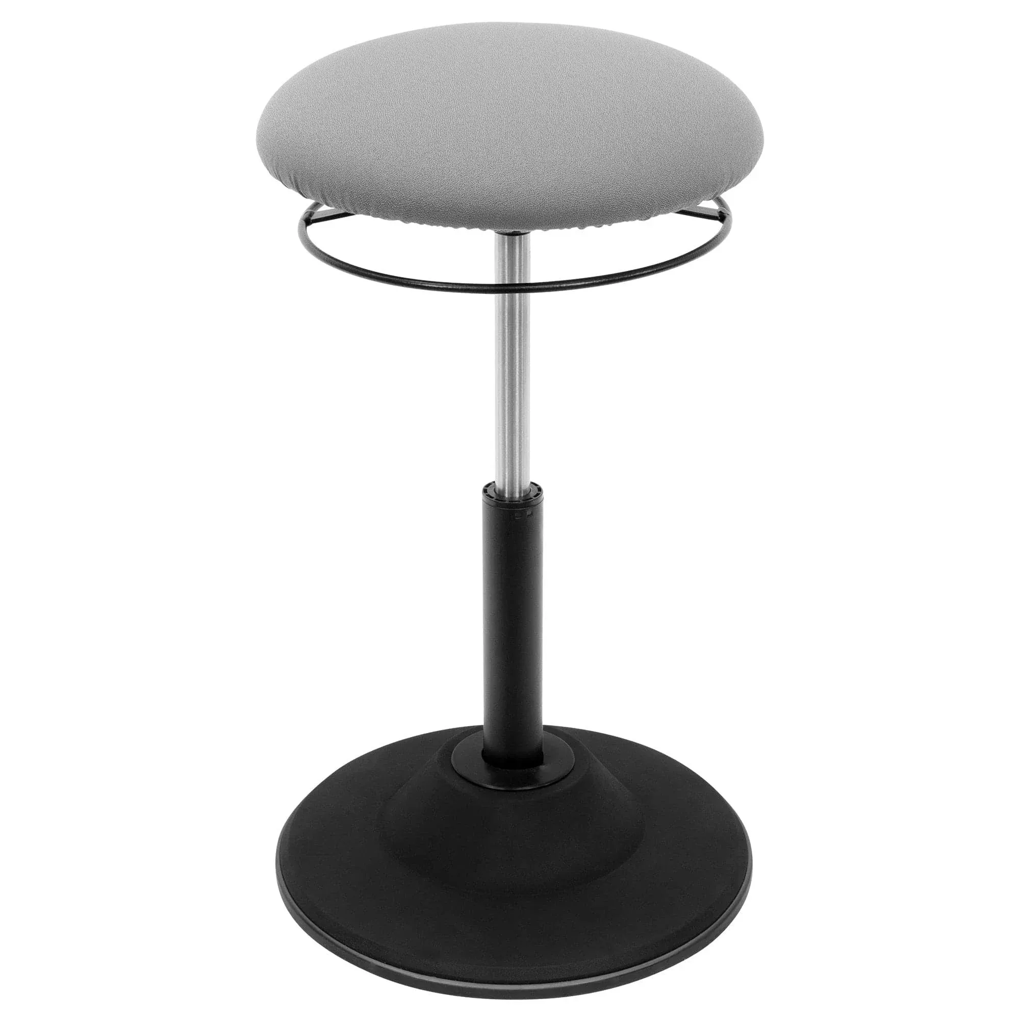 Mount-It! Height Adjustable Wobble Stool - Ergonomic Standing Desk Chair for Office, Wobble Stools for Classroom Seating Ergonomic Stools, 360° Swivel & Rocking Motion - Foam Padded, Non-Slip in Black