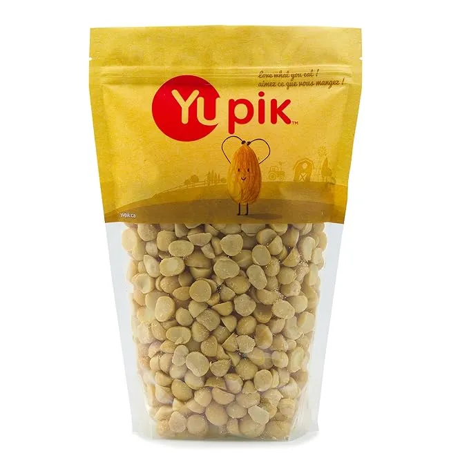 Yupik Macadamia Nuts, Medium Pieces, 2.2 lb, Gluten-Free, Kosher, Raw Nuts, Broken Pieces, Unsalted, Unroasted, Oil-Free, Creamy Flavor, Source of Fiber, Healthy Snacks, Ideal for Baking & Cooking