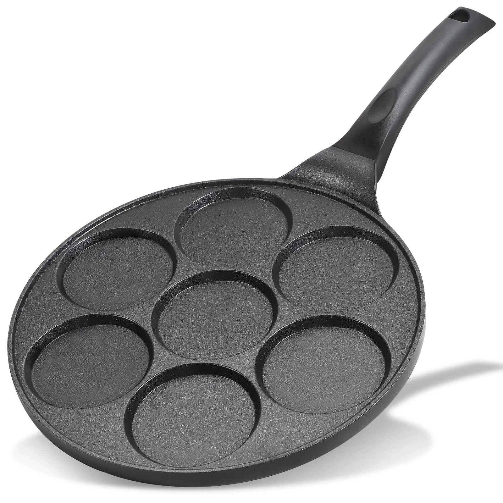 KRETAELY Nonstick Pancake Pan Pancake Griddle with 7-Hole Design Mini Pancake ...