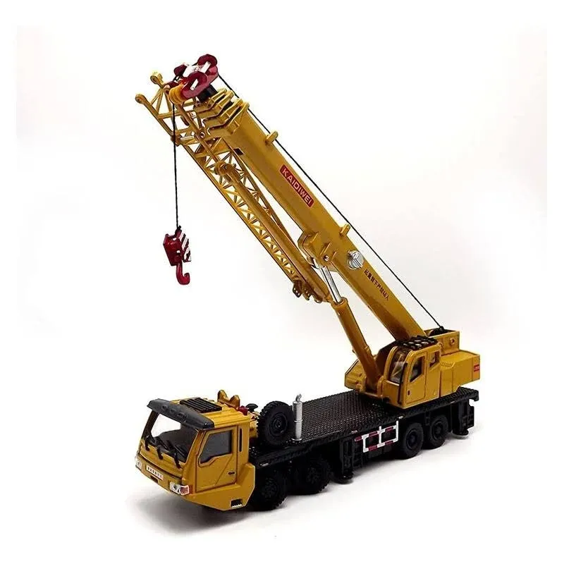 Tipmant Kids Alloy Die-cast Model Toy Engineering Heavy Crane Truck Yellow 