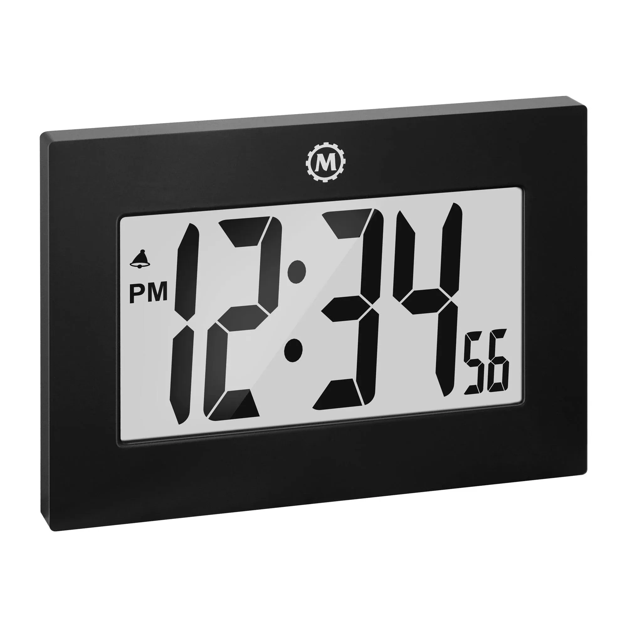 Large Frame Digital Wall Clock - Black | Marathon