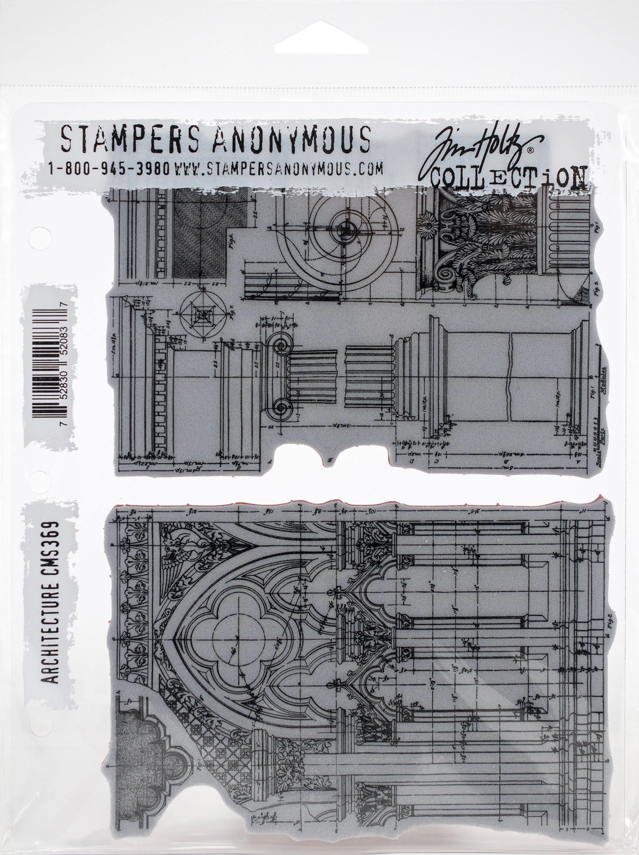 Tim Holtz Cling Stamps 7&#034;X8.5&#034;-Archit<wbr/>ecture CMS-369