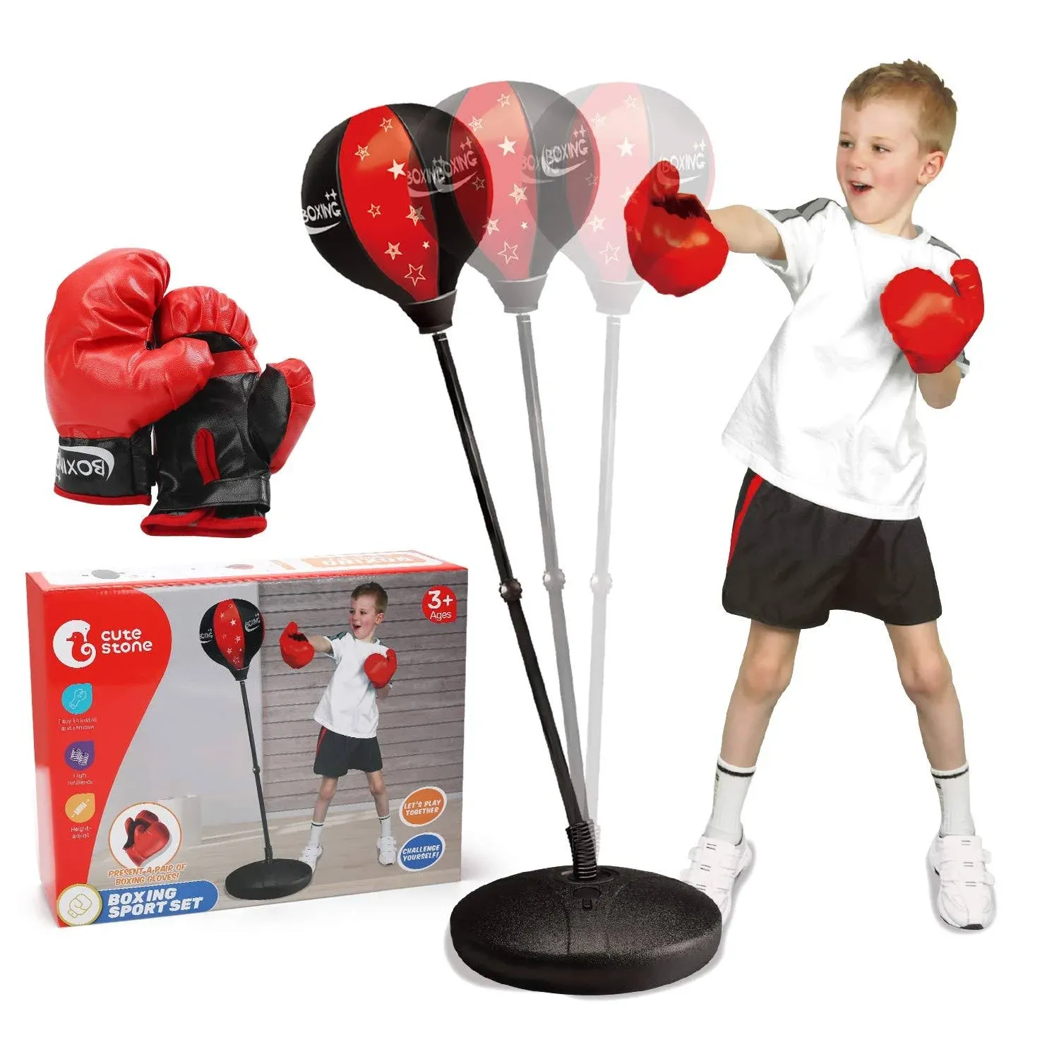 HOLYFUN Punching Bag with Boxing Gloves Boxing Bag for Kids Boxing Toy with ...