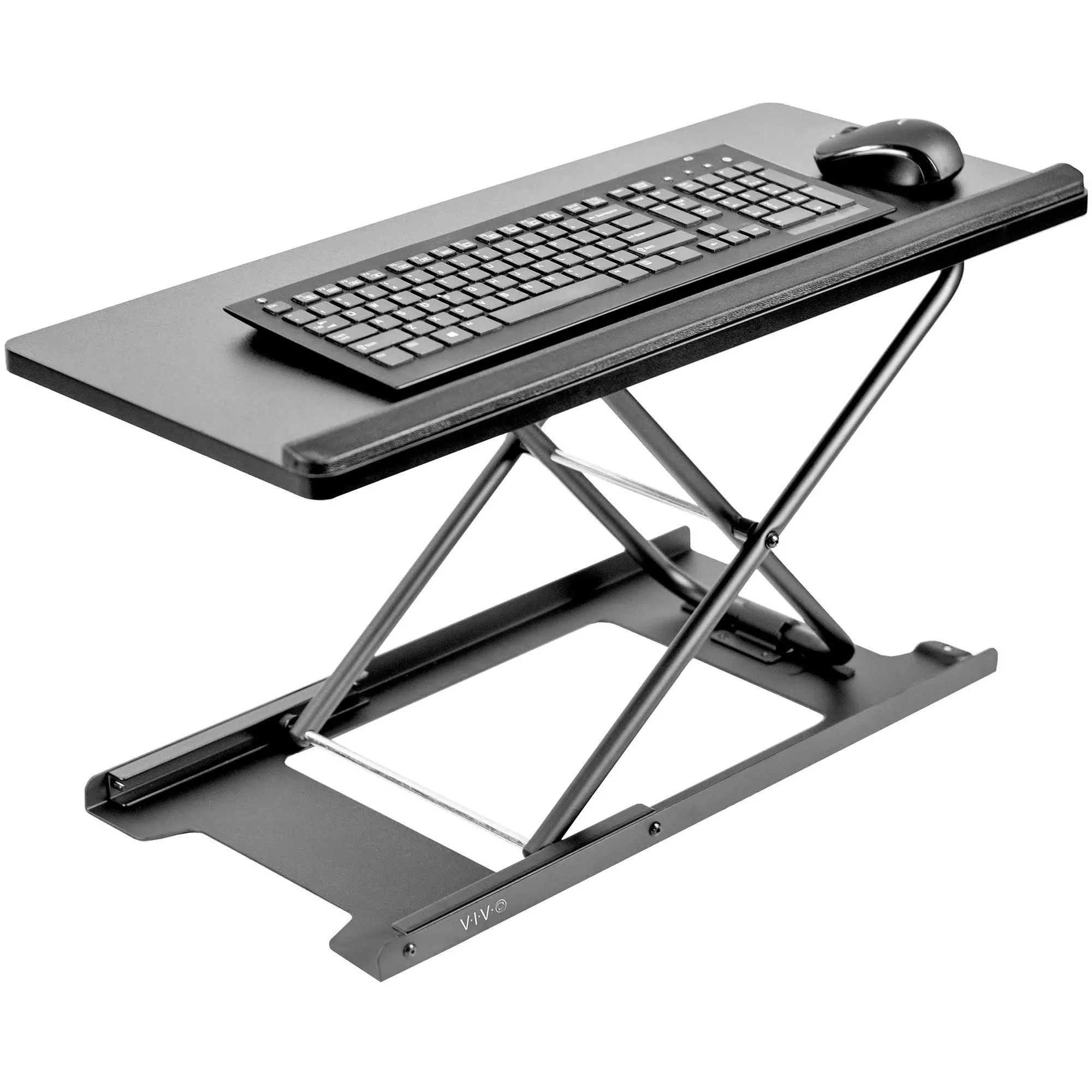 vivo DESK-V000P Black Ergonomic Heavy-Duty Scissors Lift Keyboard and Mouse Riser 27"