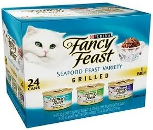 Fancy Feast Grilled Seafood Wet Cat Food Variety Pack