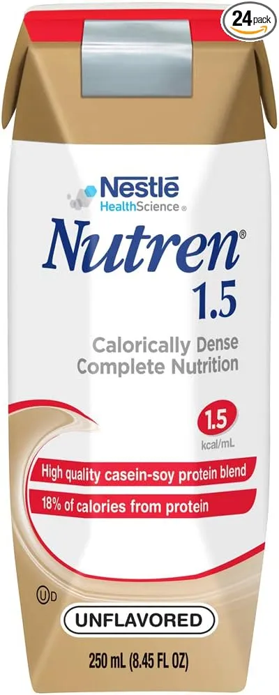 Nutren 1.5 High Calorie, Unflavored Liquid Nutrition, 8.45 Ounce (Pack of 24)