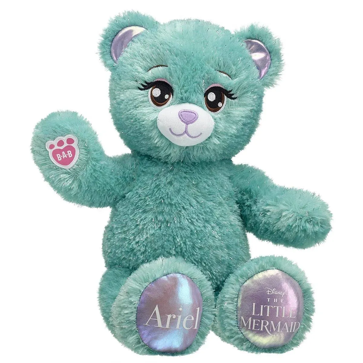 Build a Bear/Disney The Little Mermaid Ariel 16&#034;Teal Sparkle-Pastel Halter Dress