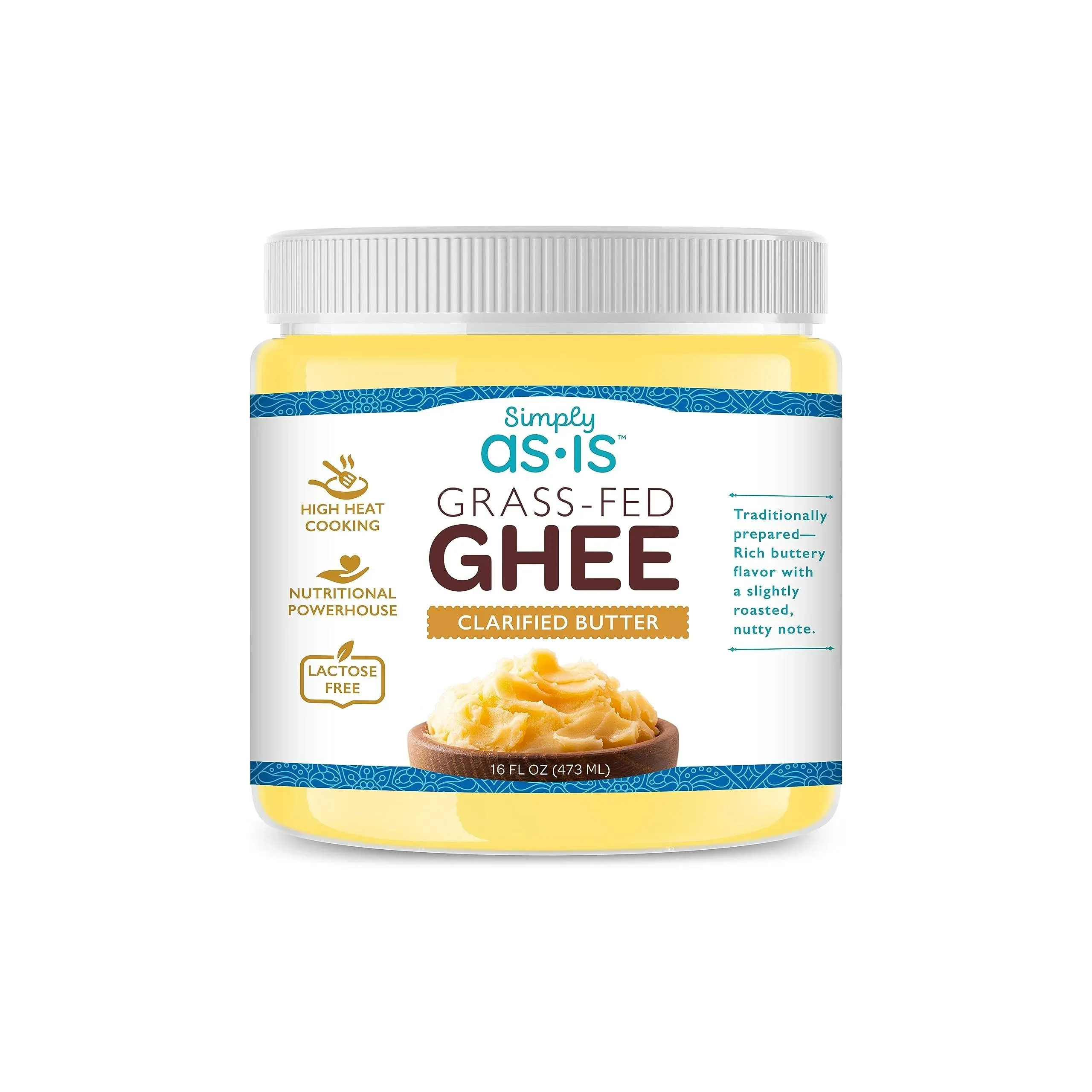 Simply as-is | Grass-Fed Pasture-Raised | Ghee Clarified Butter | Lactose Fre...