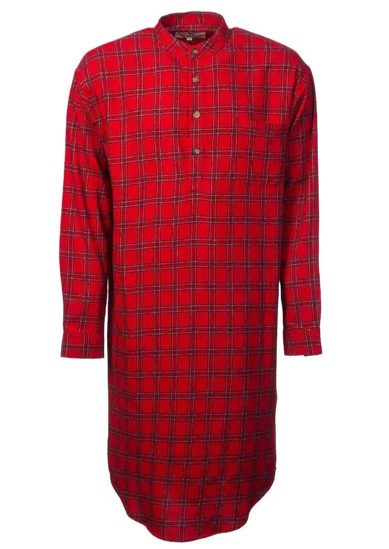 Lee Valley Men's Genuine Irish Cotton Flannel Nightshirt