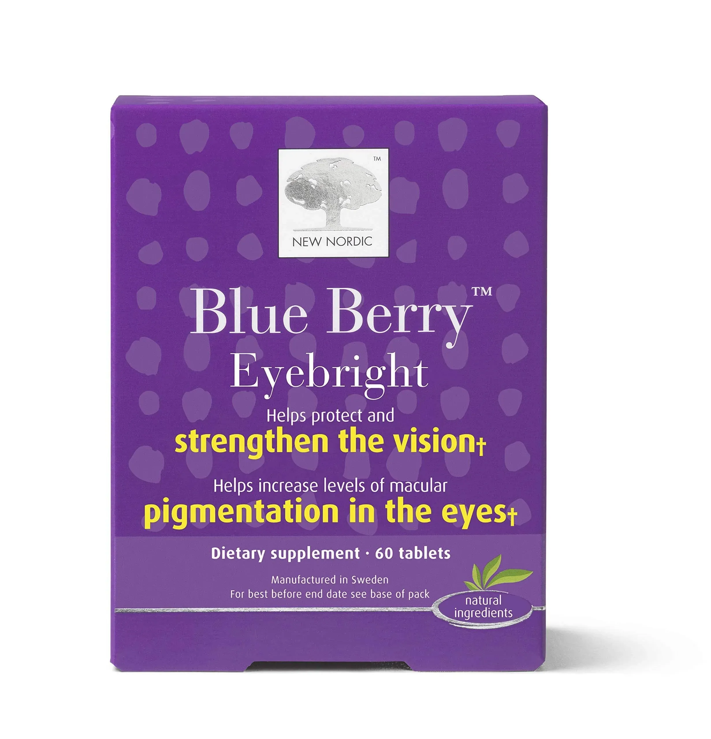 New Nordic US Inc, Blue Berry Strong, 60 Tablets