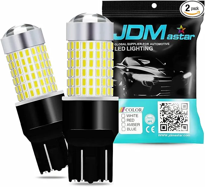 JDM ASTAR Extremely Bright 144-EX Chipsets 7440 7441 7443 7444 992 White LED Bulbs with Projector For Backup Reverse Lights