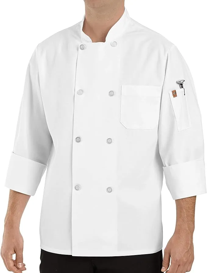 Chef Designs Men's Rk Eight Pearl Button Chef Coat