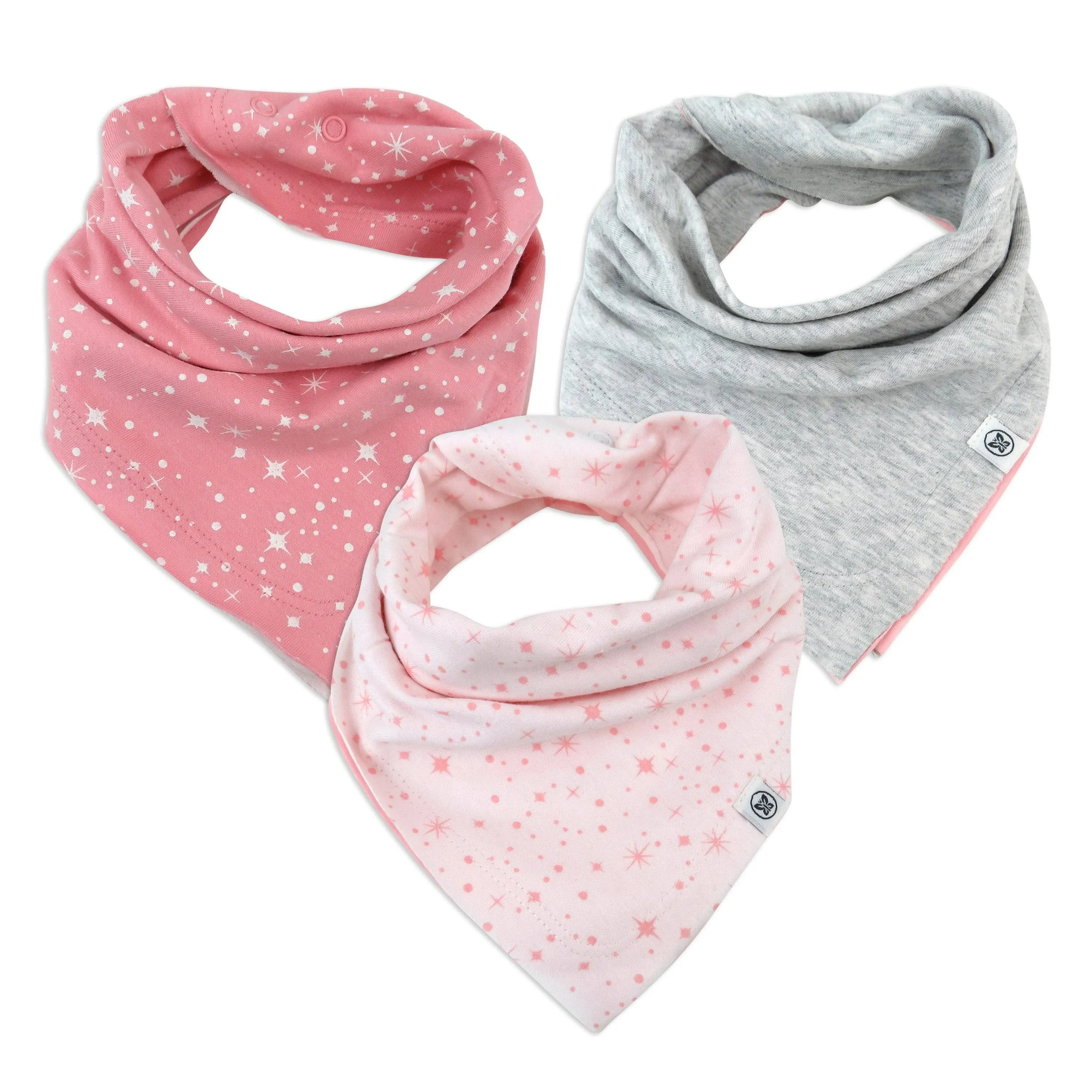 Honest Baby Organic Cotton Bandana Bib Burp Cloth 3-Pack - One Size