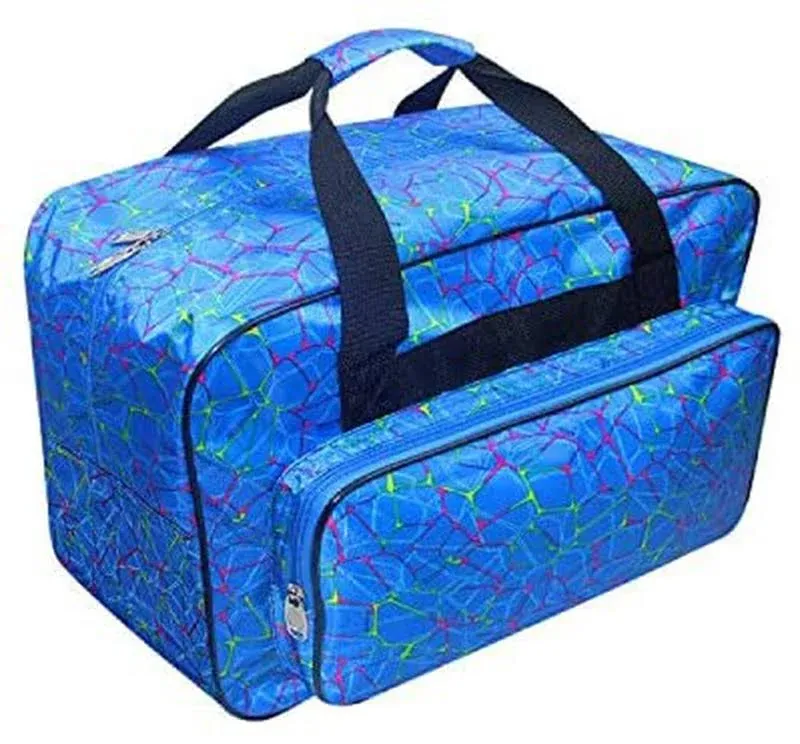 TLBTEK Blue Sewing Machine Carrying Case,Universal Canvas Carry Tote Bag,Portabl