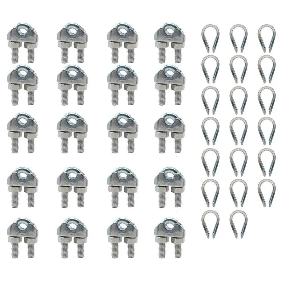 Stainless Steel Wire Rope Cable Clip Clamp Stainless Steel Thimble suitable Wire Rope